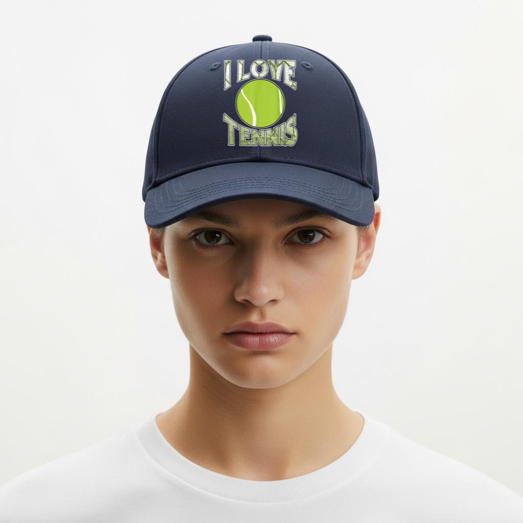 I Love Tennis Sports Tournament Tennis Ball Cap - Image 6