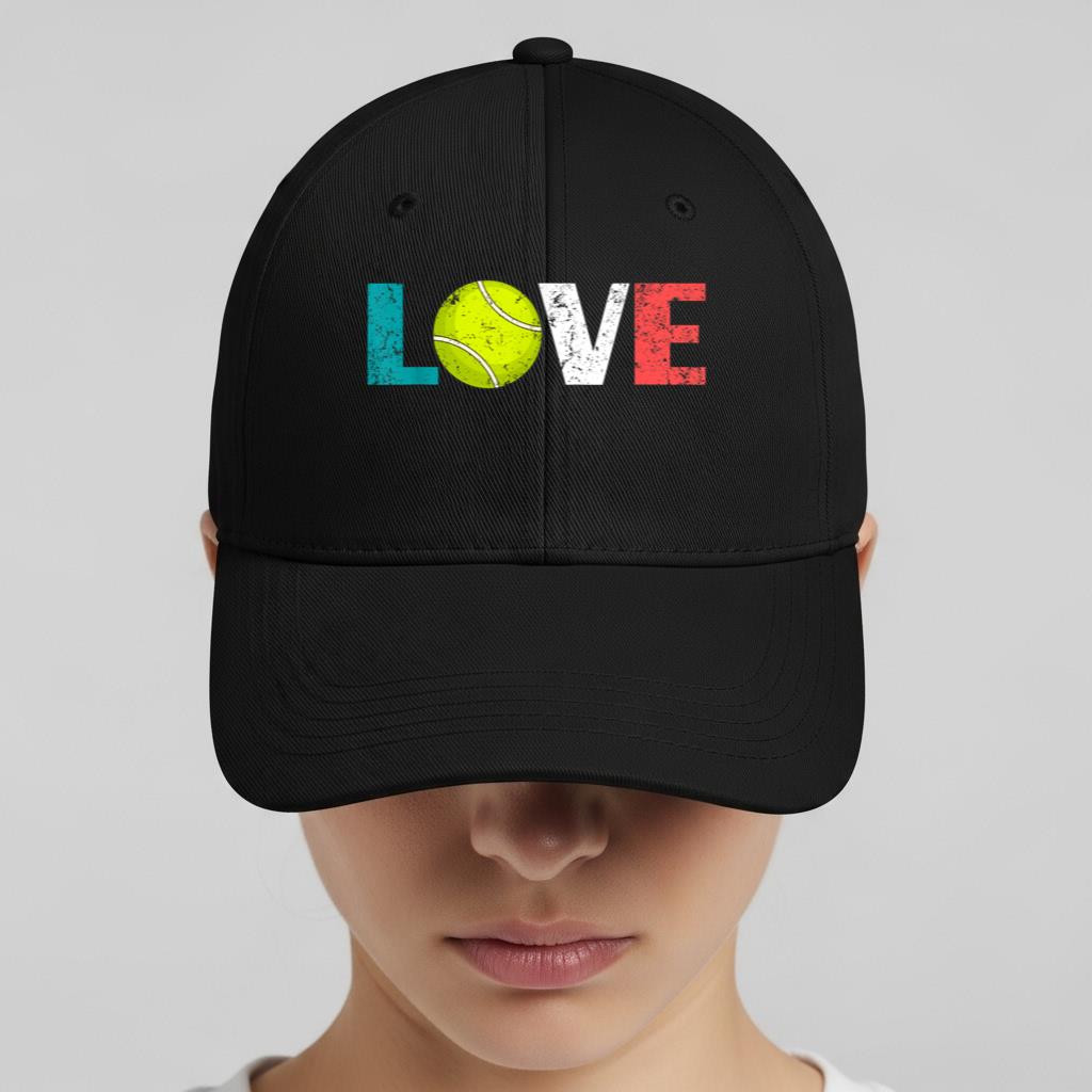 I Love Tennis   Ball Player Cool Tennis Girl Boy Cap - Image 2