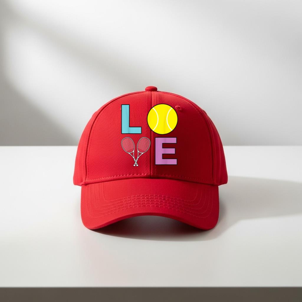 I Love Tennis   Tennis Player Cap - Image 3
