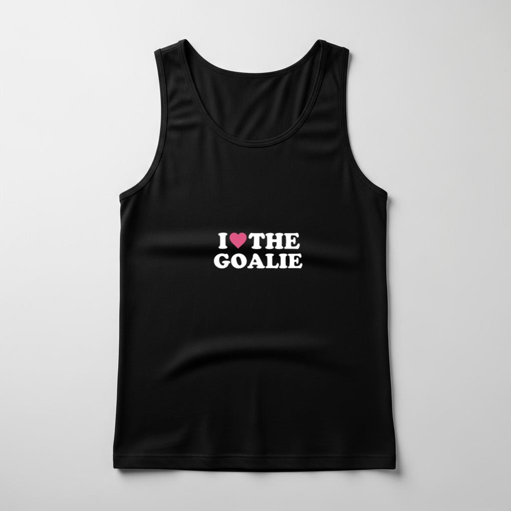 I Love The Goalie Cute Hockey Goalie Family Grandma Mom SweatTank Top