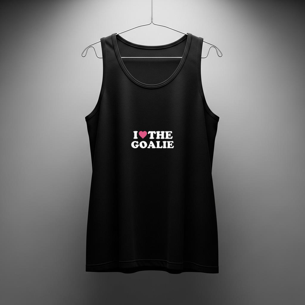 I Love The Goalie Cute Hockey Goalie Family Grandma Mom SweatTank Top - Image 2