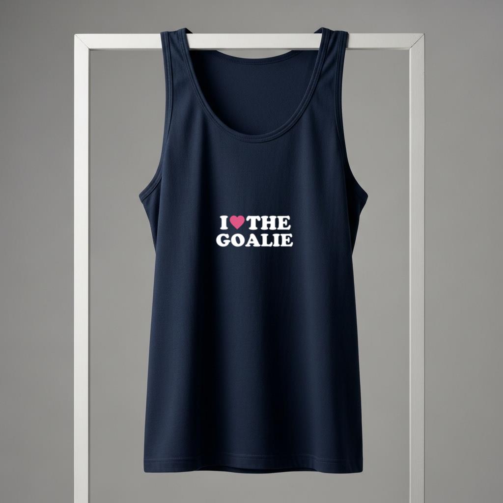 I Love The Goalie Cute Hockey Goalie Family Grandma Mom SweatTank Top - Image 5