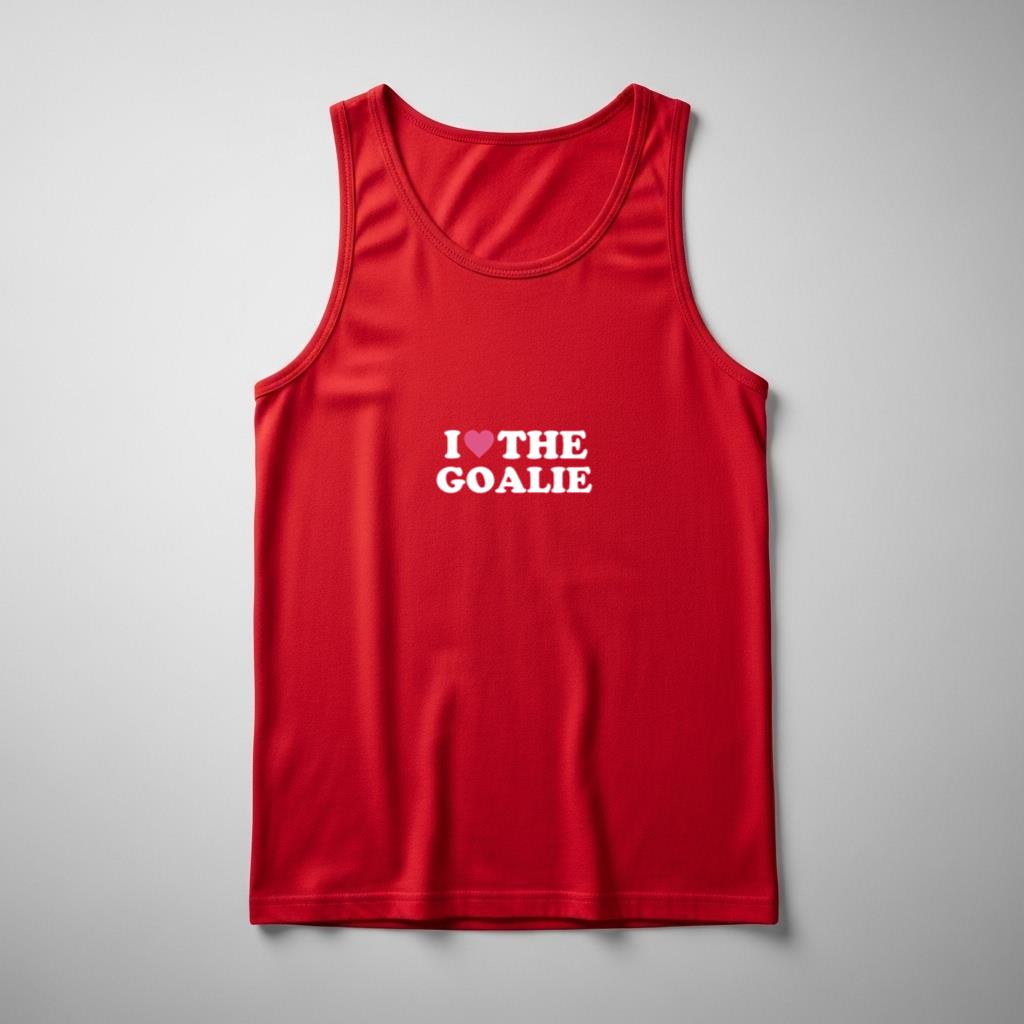 I Love The Goalie Cute Hockey Goalie Family Grandma Mom SweatTank Top - Image 3