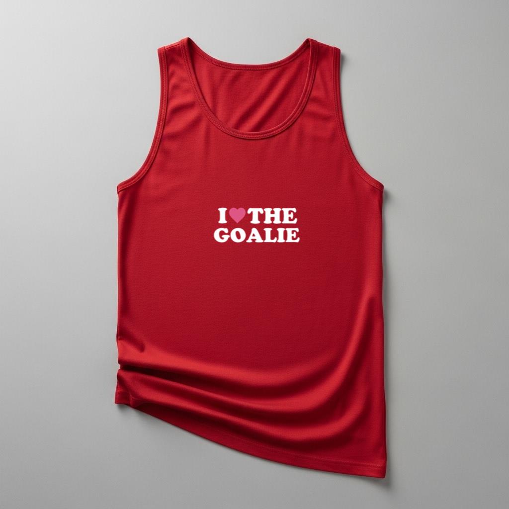I Love The Goalie Cute Hockey Goalie Family Grandma Mom SweatTank Top - Image 4