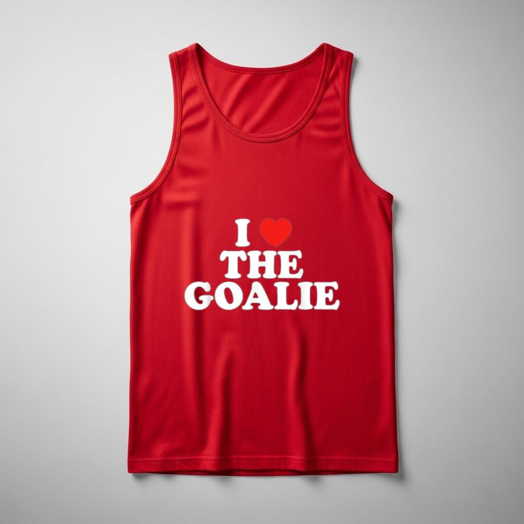 I Love The Goalie Heart Soccer Hockey Sport Goalie - Image 3