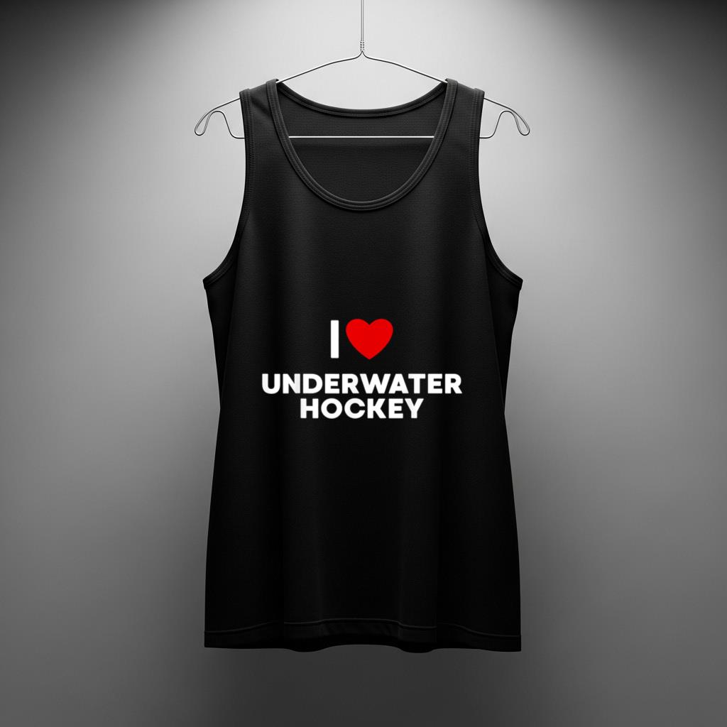 I Love Underwater Hockey T Tank Top - Image 2