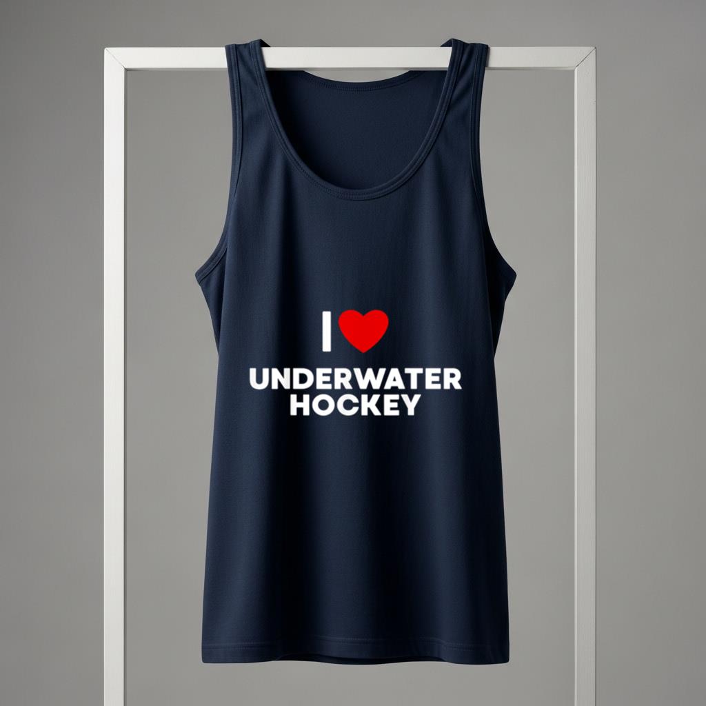 I Love Underwater Hockey T Tank Top - Image 5
