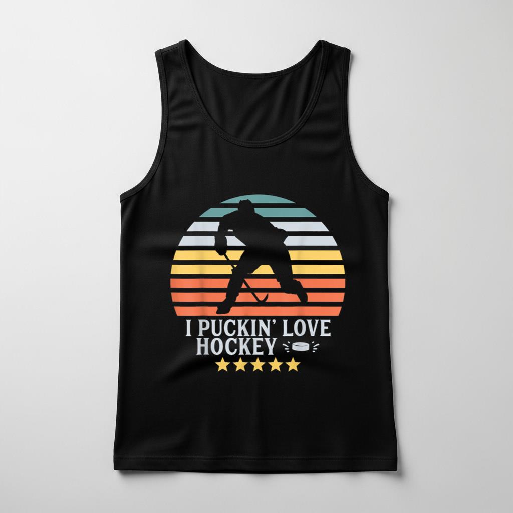 I Puckin' Love Hockey Funny T Tank Top Hockey Player Fan Gift