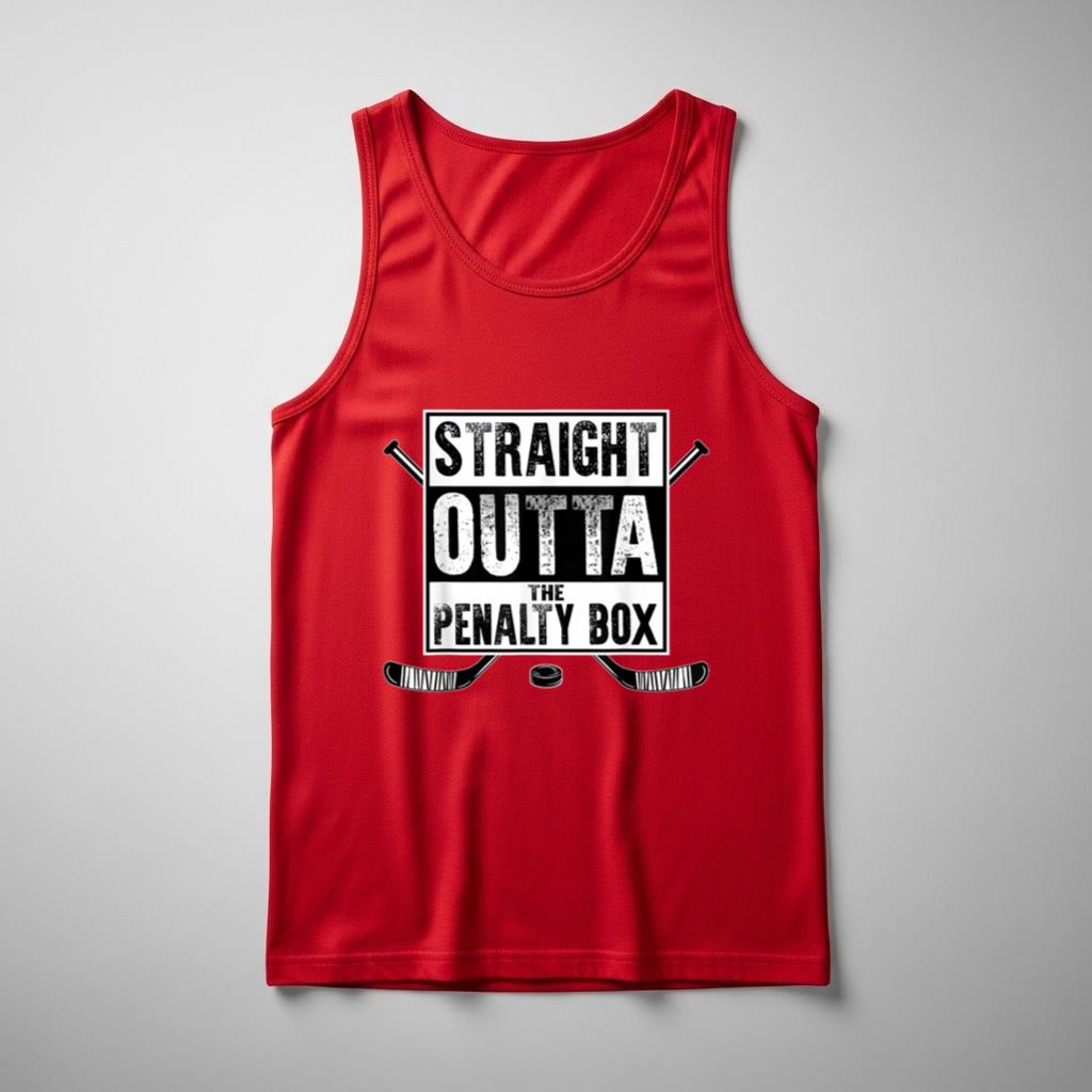 Ice Hockey Player Gift Straight Outta The Penalty Box 1 - Image 3