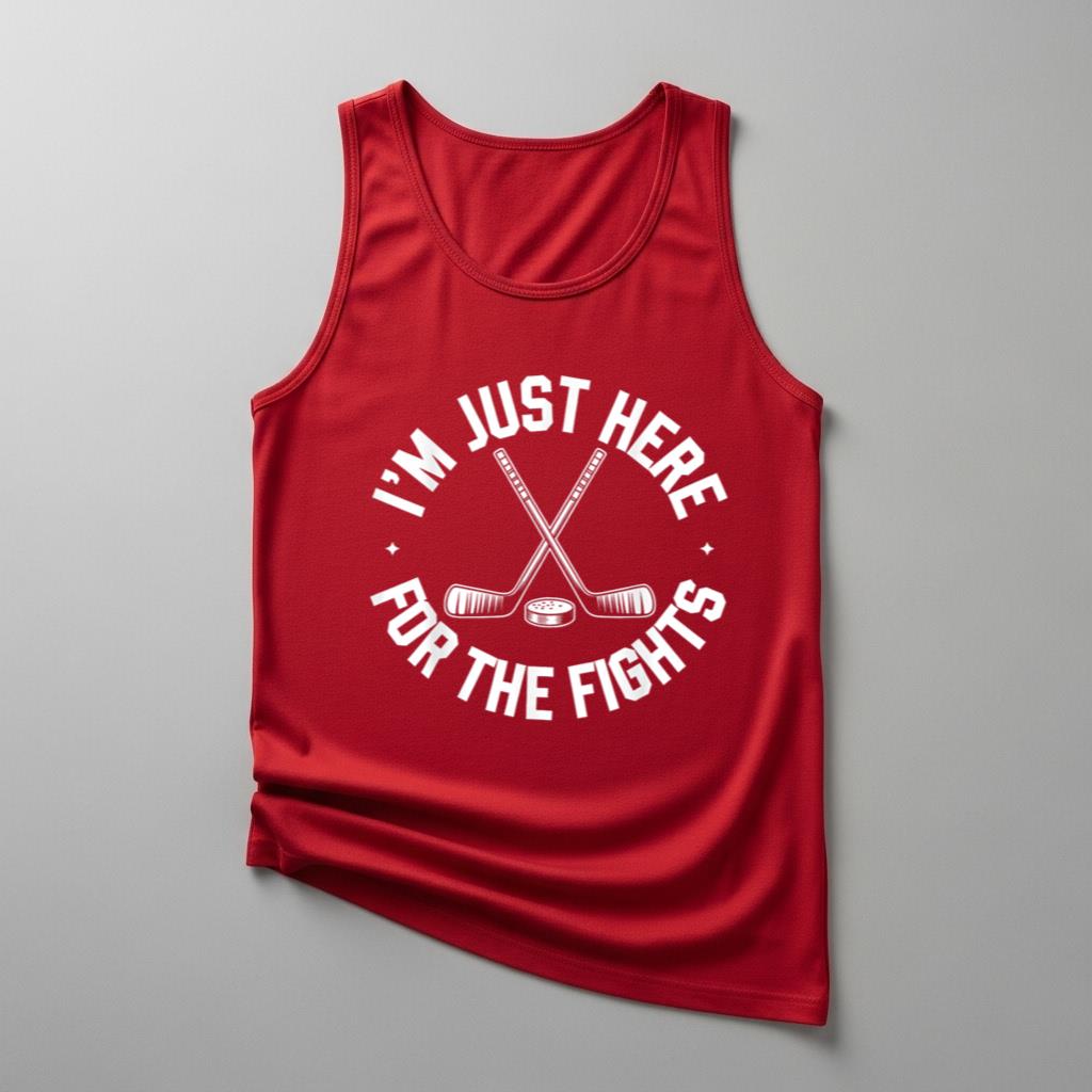 Iu2019m Just Here For The Fights Funny Hockey - Image 4