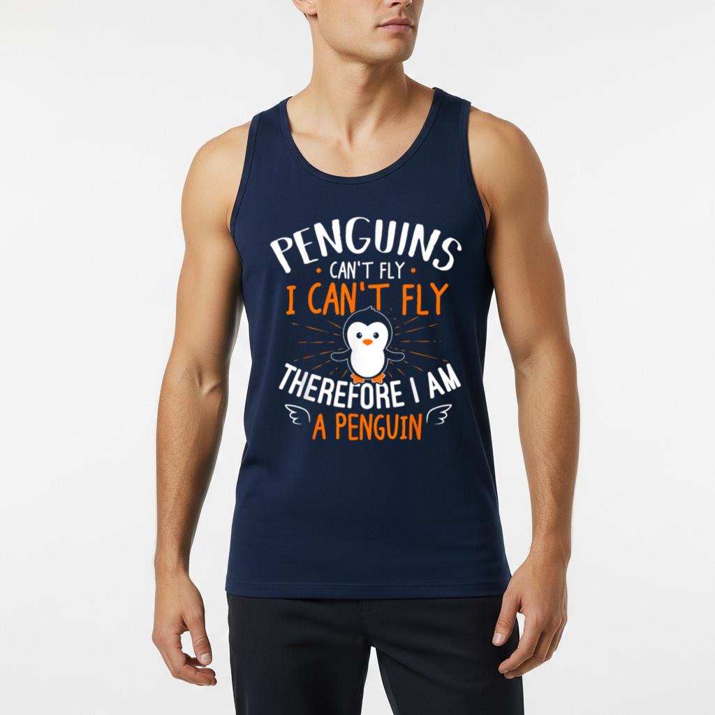Penguins Can't Fly Tank Top   Cute Penguin Lover Gift - Image 6