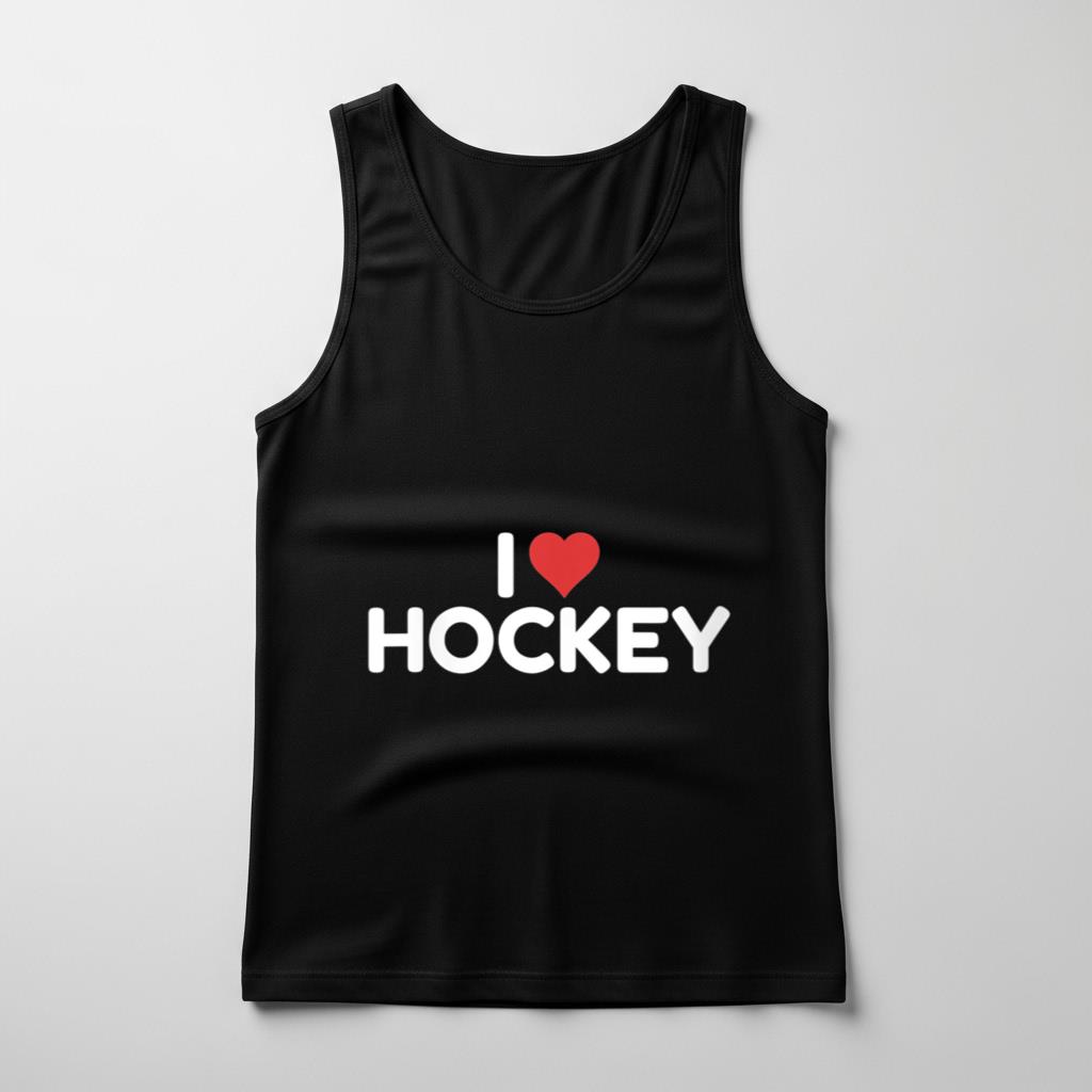 Womens I Love Hockey V Neck
