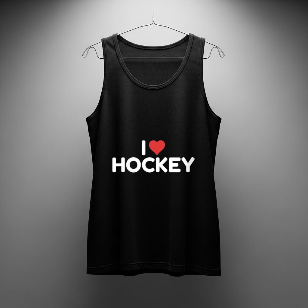 Womens I Love Hockey V Neck - Image 2