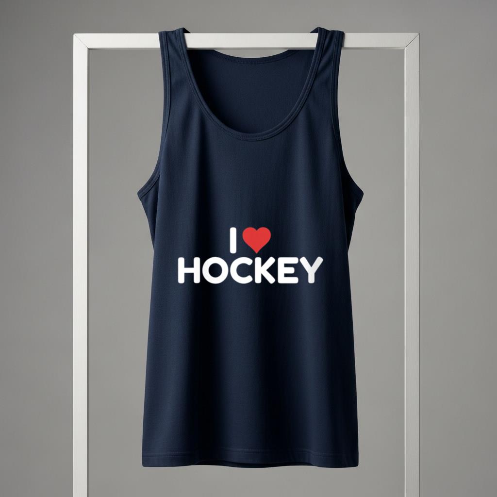 Womens I Love Hockey V Neck - Image 5
